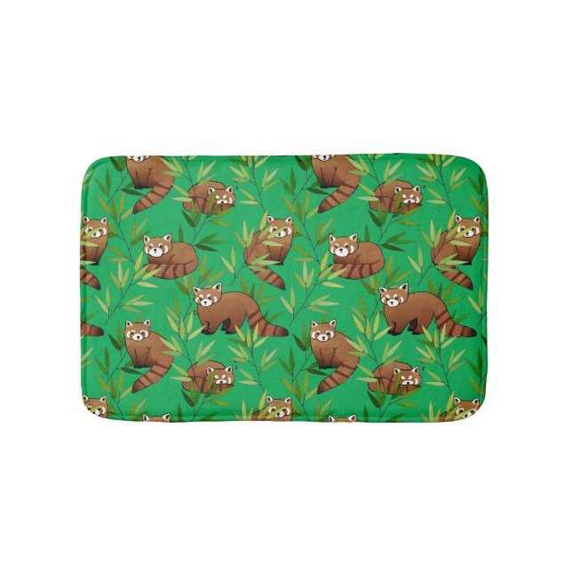Tapis De Bain Motif Feuille Red Panda & Bamboo (Devant)