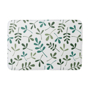 Tapis De Bain Motif Feuille vert mixte associé