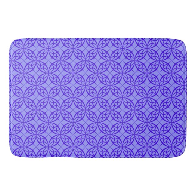 Tapis De Bain Motif filigrané violet élégant (Devant)