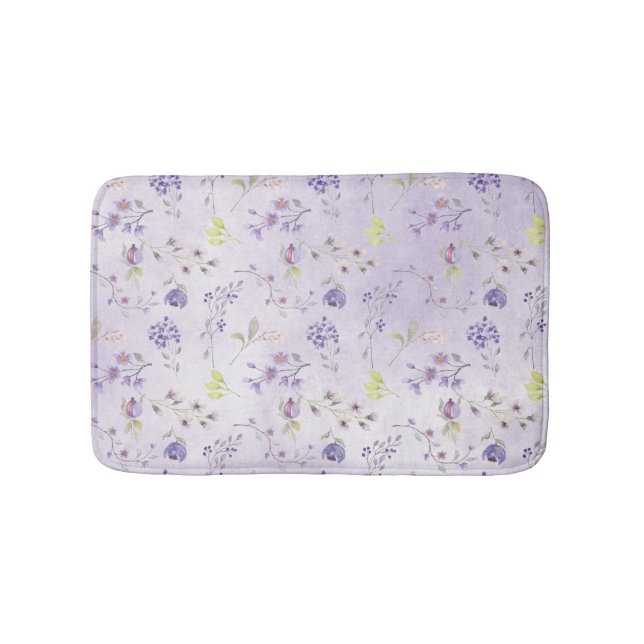 Tapis De Bain Motif Fleur sauvage Lavender (Devant)