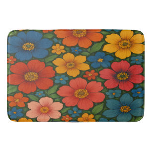 Tapis De Bain Motif Fleur sauvage transparent