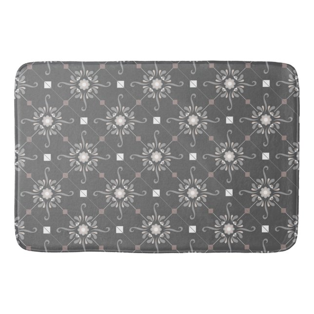 Tapis De Bain Motif floral Art Déco (Devant)