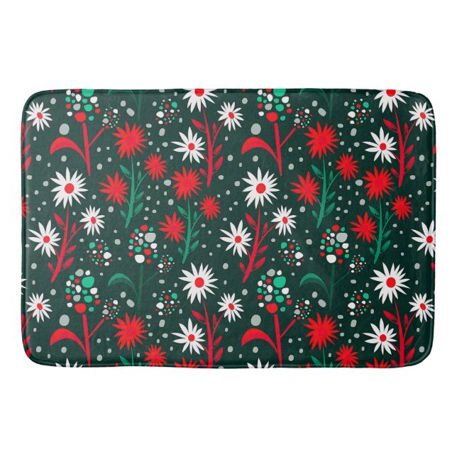 Tapis De Bain Motif floral coloré (Devant)