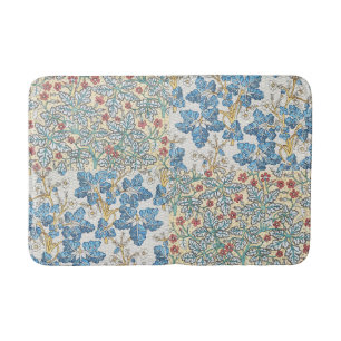 Tapis De Bain Motif floral de géranium sauvage Art nouveau vinta
