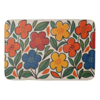 Motif floral de style rétro des années 1960