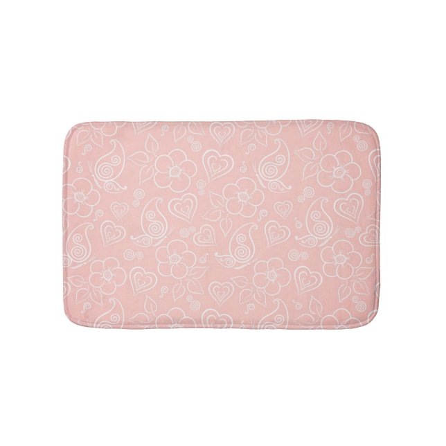 Tapis De Bain Motif floral décoratif (Devant)