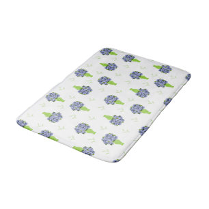 Tapis De Bain Motif floral d'hortensia bleu dans un vase vert