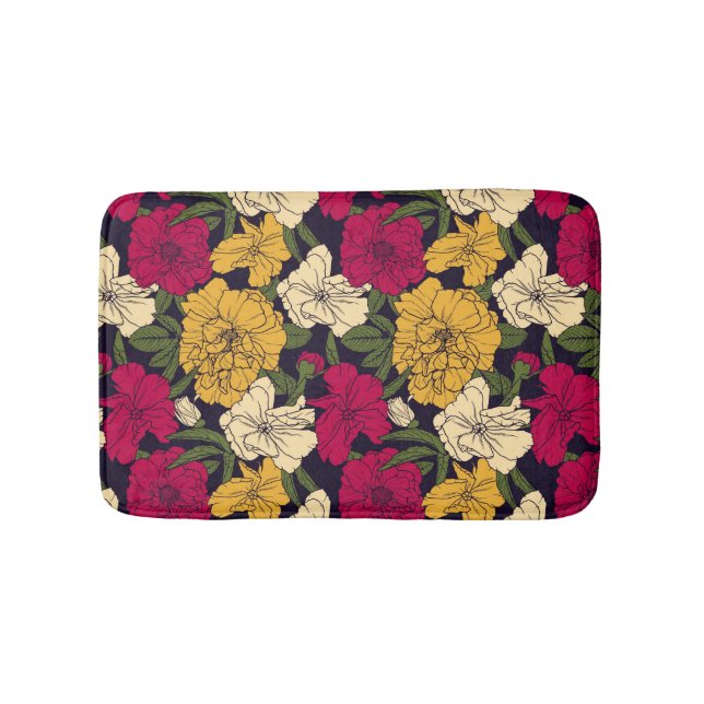 Tapis De Bain Motif floral élégant (Devant)