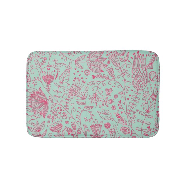 Tapis De Bain Motif floral mignon d'été (Devant)