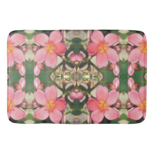 Tapis De Bain Motif floral rose