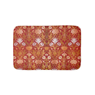 Tapis De Bain Motif floral vintage de rose et de lys de William