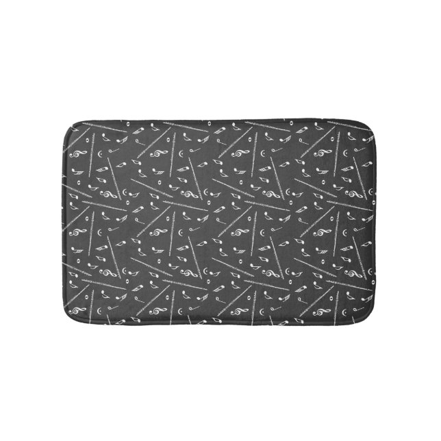 Tapis De Bain Motif Flute Music Note (Devant)