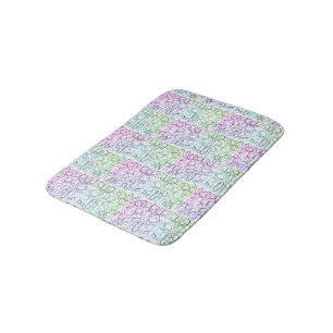 Tapis De Bain Motif géométrique Abstrait Carrelé et filtré