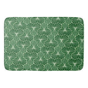 Tapis De Bain Motif géométrique Art déco moderne Lime Green