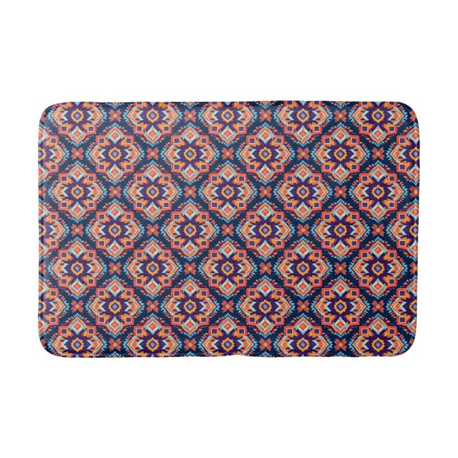Tapis De Bain Motif géométrique Aztec coloré (Devant)