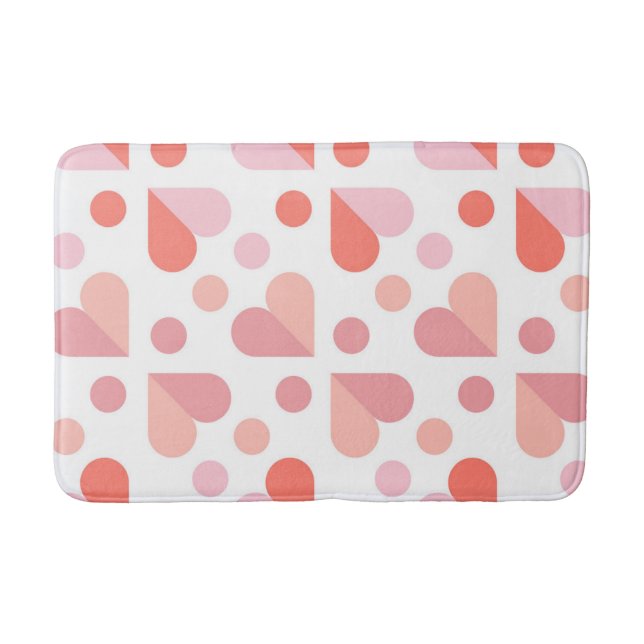 Tapis De Bain Motif géométrique cardiaque Abstrait (Devant)