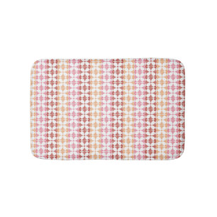Tapis De Bain motif géométrique des rayures rouges ikat