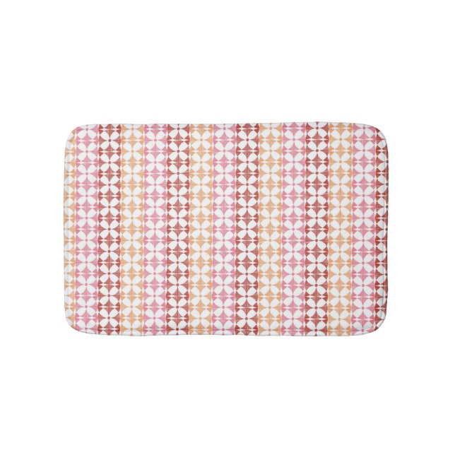 Tapis De Bain motif géométrique des rayures rouges ikat (Devant)