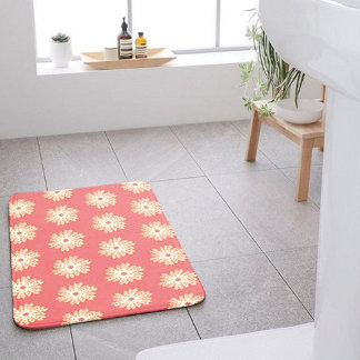 Tapis De Bain motif géométrique féminin brillant kaléidoscope