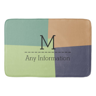 Tapis De Bain Motif géométrique moderne couleur rétro #4