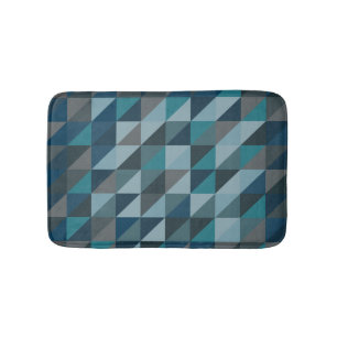 Tapis De Bain Motif géométrique moderne et élégant Blue Ombre
