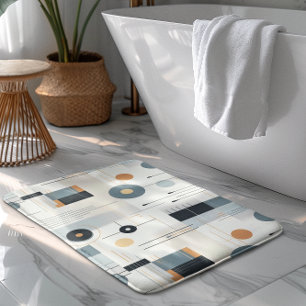 Tapis De Bain Motif géométrique rétro aux tons pastel