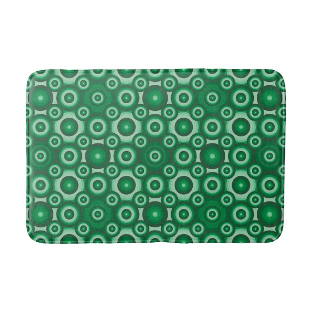 Tapis De Bain Motif géométrique vert moderne (Devant)