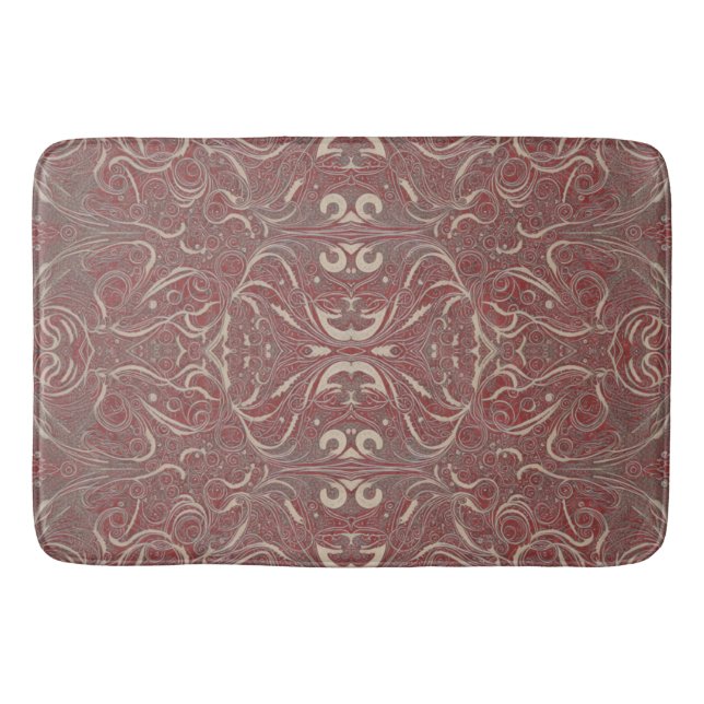 Tapis De Bain Motif gothique Mat de bain rouge (Devant)