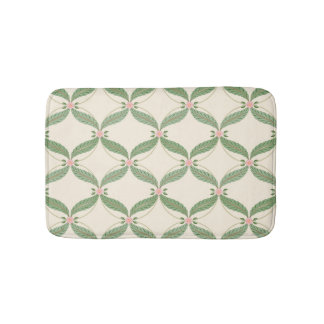 Tapis De Bain Motif Grille Fleurs Feuilles simples