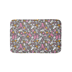 Tapis De Bain motif gris de kawaii