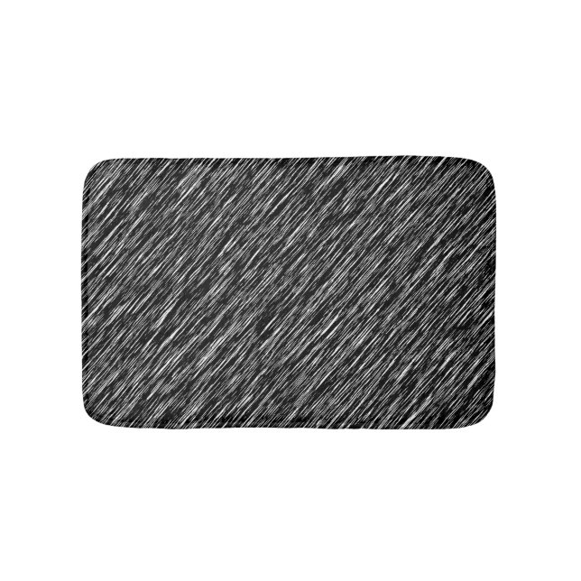Tapis De Bain Motif Grunge Noir et Blanc (Devant)