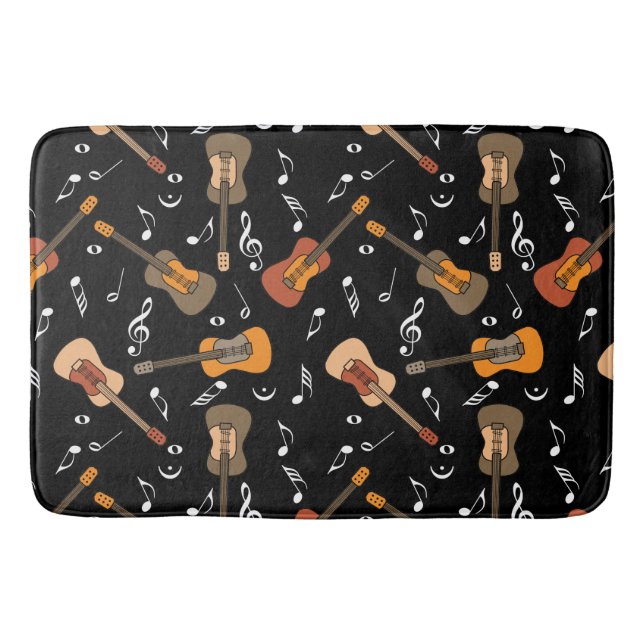 Tapis De Bain Motif Guitare Music Notes (Devant)