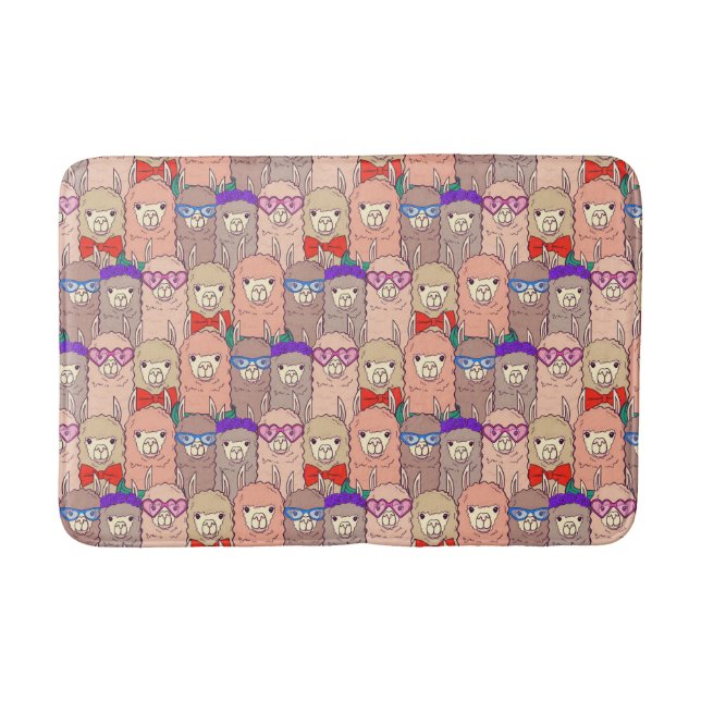 Tapis De Bain Motif habillé à la mode de lama (Devant)