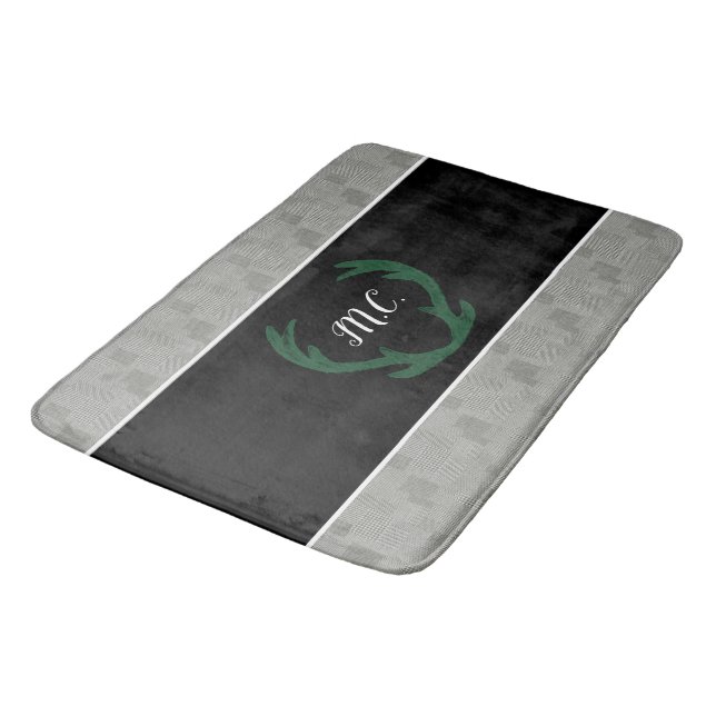 Tapis De Bain Motif Houndstooth géométrique moderne Personnalisé (Angle)