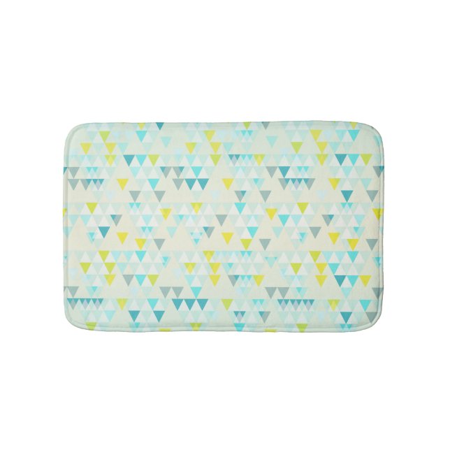 Tapis De Bain Motif jaune blanc bleu d'Aqua géométrique de (Devant)