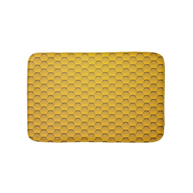 Tapis De Bain Motif jaune de nid d'abeilles (Devant)