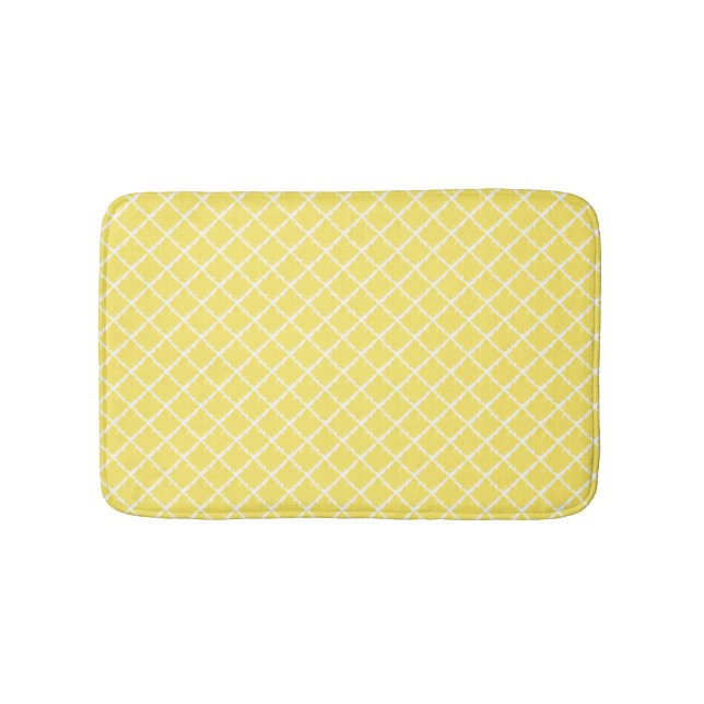 Tapis De Bain Motif Jaune Ensoleillé (Devant)