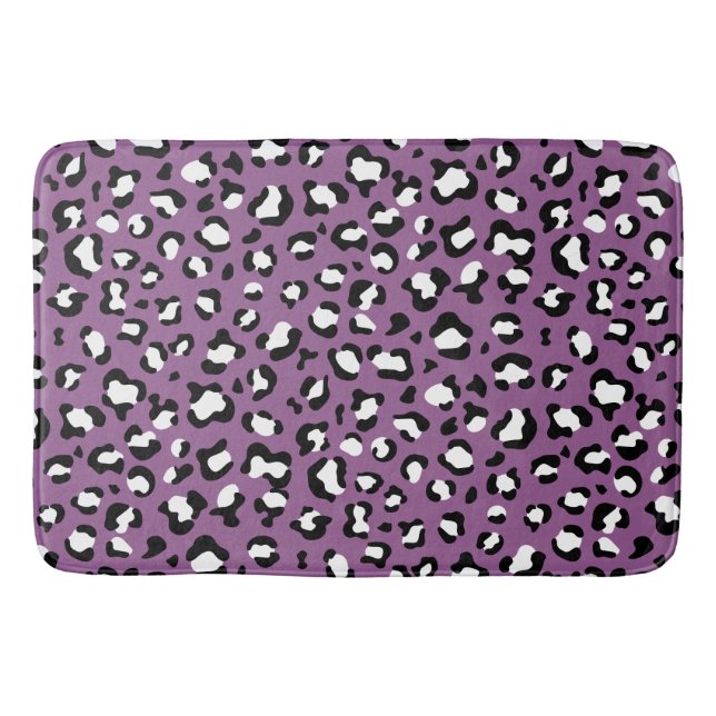 Tapis De Bain Motif léopard, Spots léopards, Leopard pourpre (Devant)