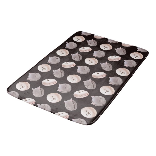 Tapis De Bain Motif Macaron (Angle)