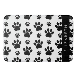 Tapis De Bain Motif mâle, Patrouilles de chien, Noir et Blanc, V