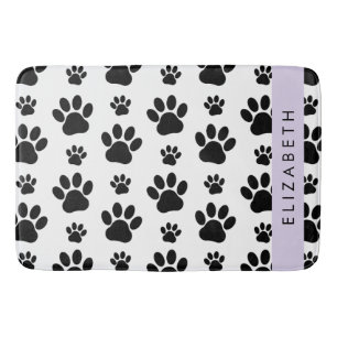 Tapis De Bain Motif mâle, Patrouilles de chien, Noir et Blanc, V