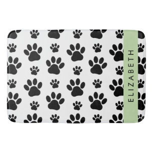 Tapis De Bain Motif mâle, Patrouilles de chien, Noir et Blanc, V
