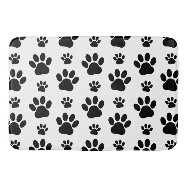 Tapis De Bain Motif mâle, pattes de chien, Empreintes de pattes, (Devant)