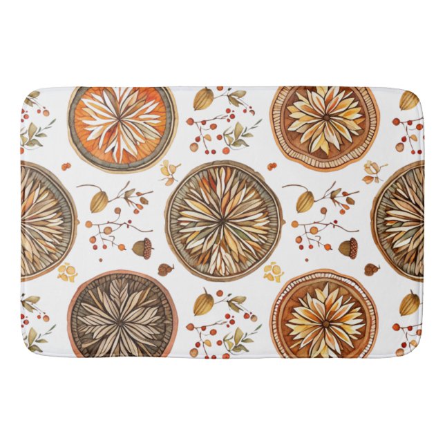 Tapis De Bain Motif Mandala d'automne (Devant)