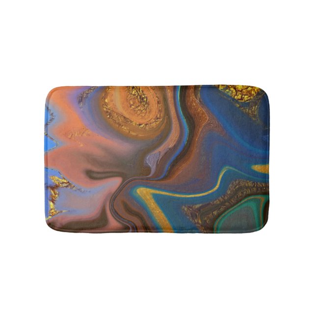 Tapis De Bain motif marbré abstrait (Devant)