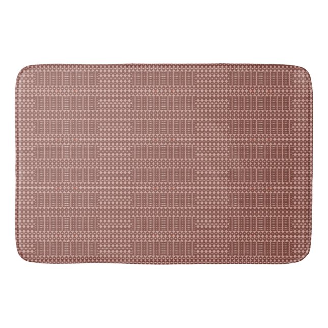 Tapis De Bain Motif marron tribal (Devant)