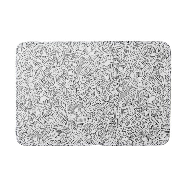Tapis De Bain Motif Médicale de B&W (Devant)