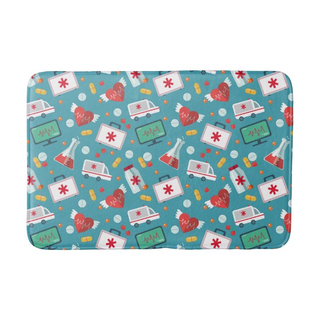 Tapis De Bain Motif Médicale d'icône (Devant)