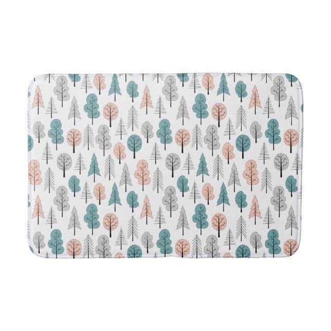 Tapis De Bain Motif mignon de forêt de griffonnage (Devant)