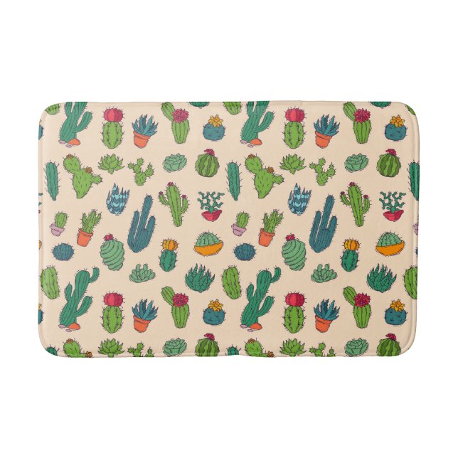 Tapis De Bain Motif mignon de position de cactus (Devant)